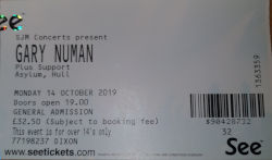Gary Numan Hull Ticket 2019